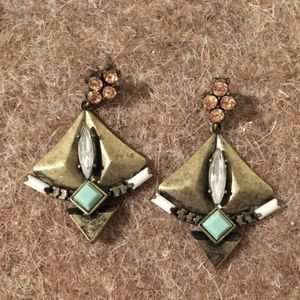 Nordstrom Brass & Turquoise Earring